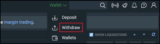 Money withdrawal section