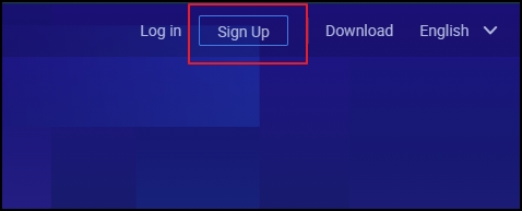 Sign up button