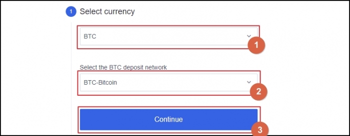 Select Deposit Currency